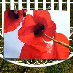 Red poppy placemat for sale